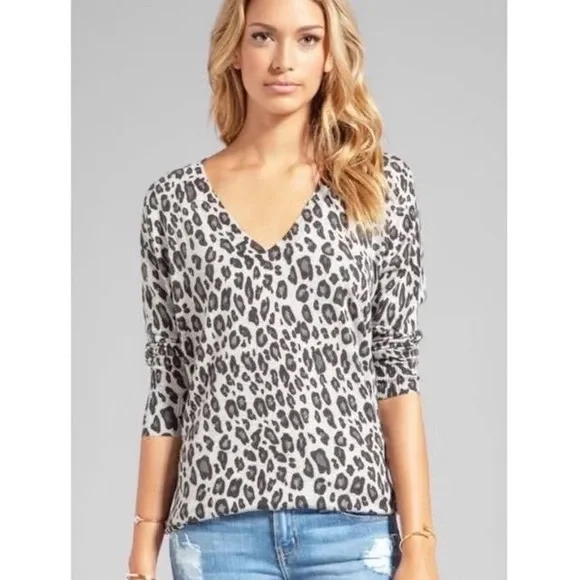 Joie Sweaters Joie Chyanne Leopard Print Sweater With Cashmere And Wool Poshmark